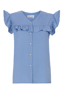 Tiffany Production Bluza sa V izrezom i i ukrasnim karnerićima